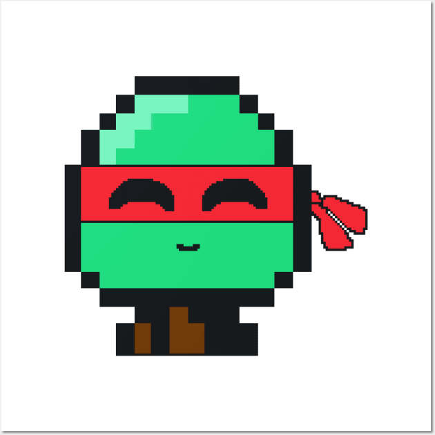 Red Ninja Turtle Squish bud Wall Art by Squish Buds